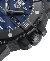Luminox Men's Swiss Automatic Master Carbon Seal Blue Rubber Strap Watch 45mm