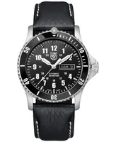 Luminox Men's Swiss Automatic Sport Timer Black Leather Strap Watch 42mm