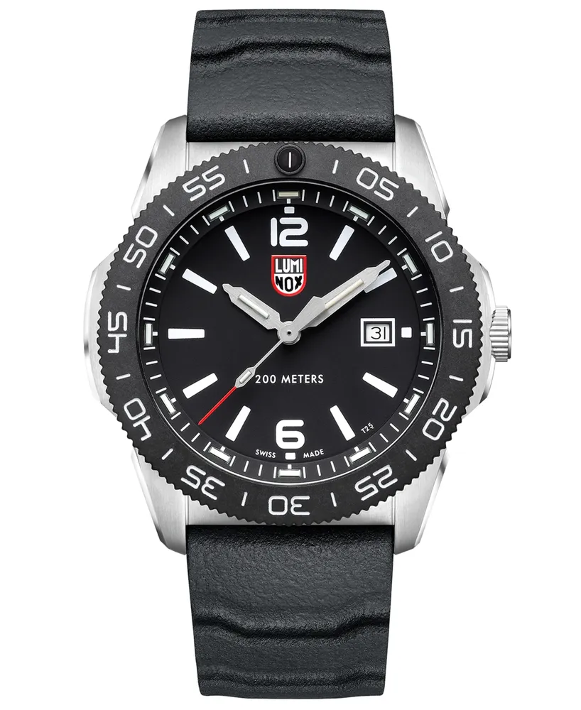 Luminox Men's Swiss Pacific Diver Black Rubber Strap Watch 44mm