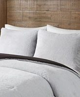 Madison Park Sawyer Faux-Fur 3-Pc. Comforter Set, Full/Queen