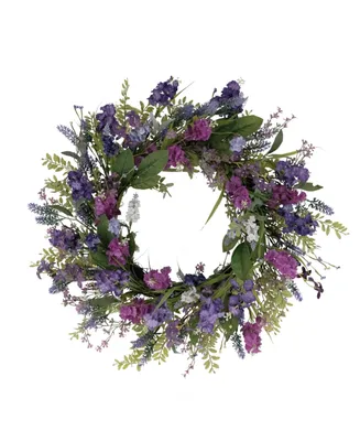 Puleo Lavender Floral Spring Wreath, 24"