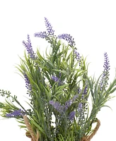 Contemporary English Lavender Artificial Plant, 14.45"