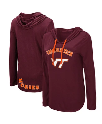 Women's Colosseum Maroon Virginia Tech Hokies My Lover Hoodie Long Sleeve T-shirt