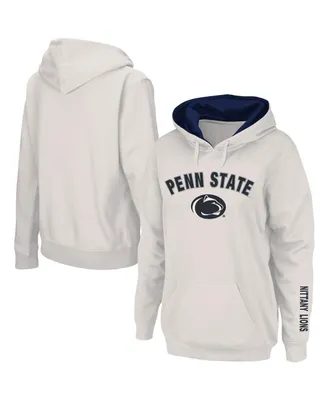 Women's White Penn State Nittany Lions Arch and Logo 1 Pullover Hoodie