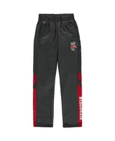 Youth Boys Colosseum Heathered Charcoal Wisconsin Badgers Fleece Pants