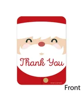 Big Dot of Happiness Jolly Santa Claus - Christmas Party Shaped Thank You Cards with Envelopes 12 Ct