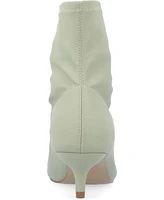 Journee Collection Women's Jadde Pointed Toe Kitten Heel Dress Booties