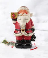 Winterberry Pfaltzgraff Santa with Led Cookie Jar