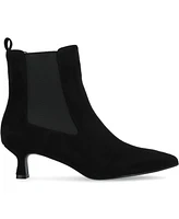 Journee Collection Women's Tenlee Pointed Toe Kitten Heel Dress Booties