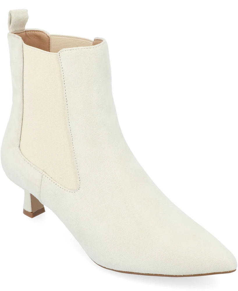 Journee Collection Women's Tenlee Pointed Toe Kitten Heel Dress Booties