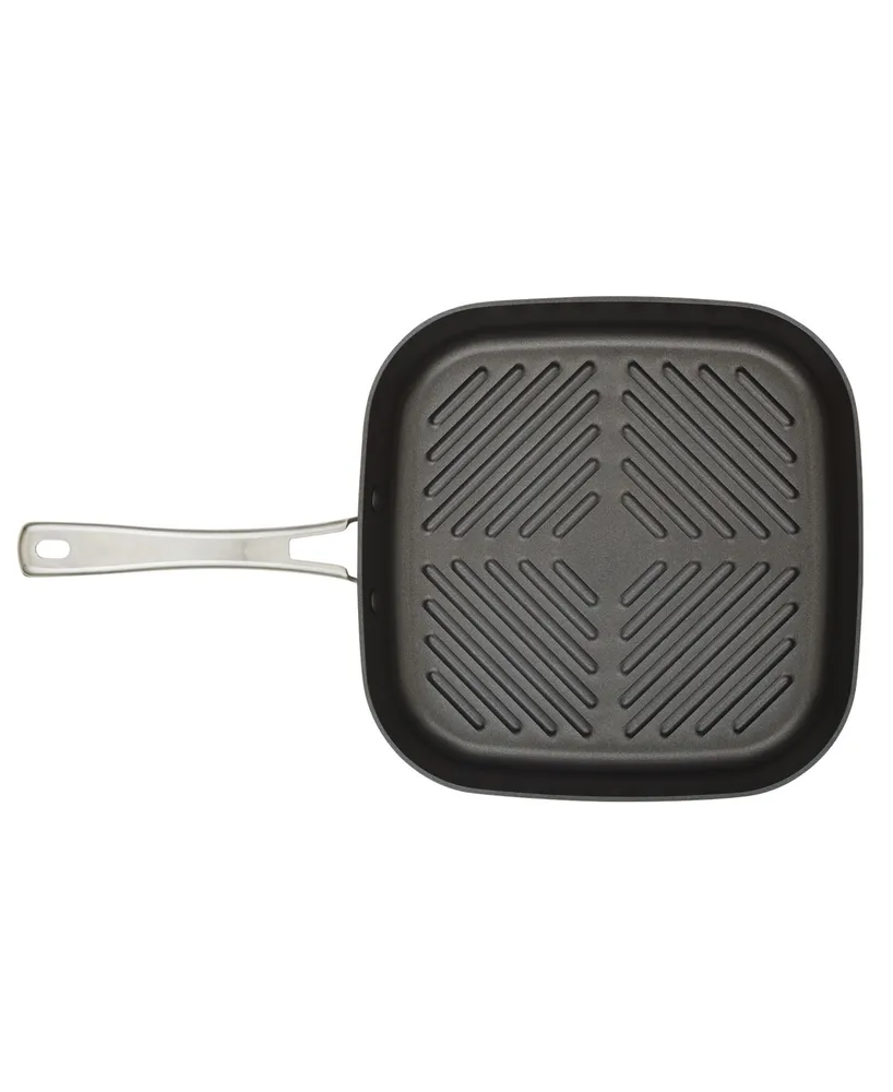 Rachael Ray Cook + Create Hard Anodized Nonstick Deep Grill Pan, 11"