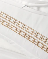 Hotel Collection Chain Links Embroidery 100% Pima Cotton Duvet Cover Set, Full/Queen, Exclusively at Macy's