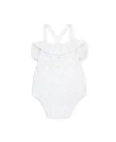 Hope & Henry Baby Girls Ruffle Shortie Sweater Romper