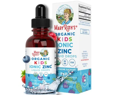 MaryRuth's Organic Kids Ionic Zinc Liquid Drops 4-13 Years Berry