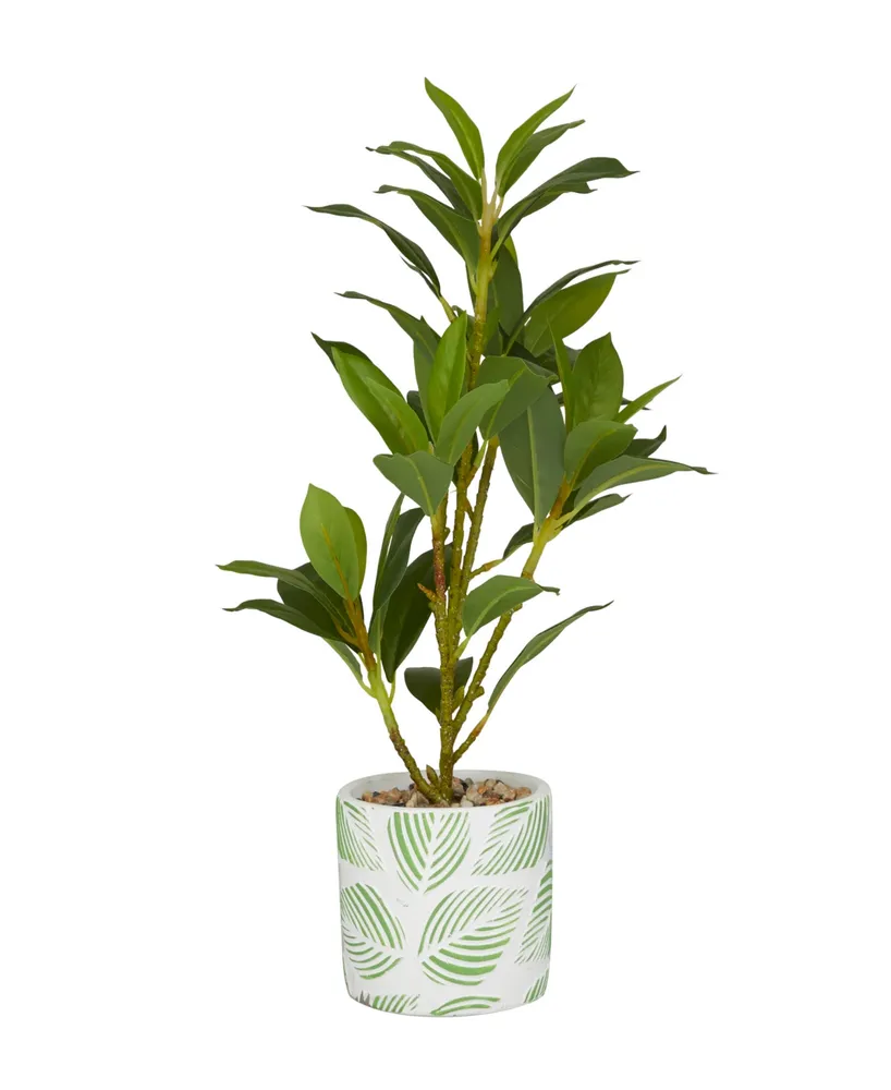 Coastal Bay Laurel Artificial Plant, 16.2"