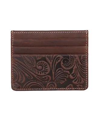 Lucky Brand Men's Western Embossed Leather Card Case