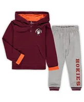 Toddler Boys Colosseum Maroon, Heathered Gray Virginia Tech Hokies Poppies Hoodie and Sweatpants Set