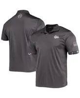 Men's Colosseum Charcoal Montana Grizzlies Operation Hat Trick Military-Inspired Appreciation Digi Camo Polo Shirt