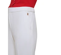 Tommy Hilfiger Women's Cropped Elastic-Back Sloane Ankle Pants