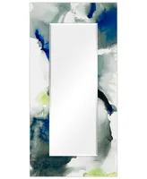 Empire Art Direct 'Ephemeral' Rectangular On Free Floating Printed Tempered Art Glass Beveled Mirror, 72" x 36"