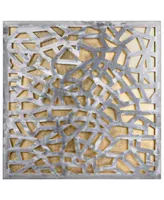 Empire Art Direct Enigma Polished Steel Leaf 3D Abstract Metal Wall Art, 32" x 32" - Gold-Tone, Silver