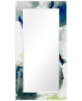 Empire Art Direct 'Ephemeral' Rectangular On Free Floating Printed Tempered Art Glass Beveled Mirror, 54" x 28"