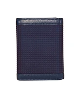 Nautica Men's Logo Rubber Leather Trifold Wallet