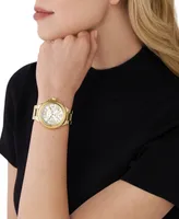 Michael Kors Women's Camille Chronograph Gold-Tone Stainless Steel Bracelet Watch 43mm - Gold