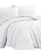 Southshore Fine Linens Chevron Clipped Jacquard 3-Pc. Comforter Set, Full/Queen