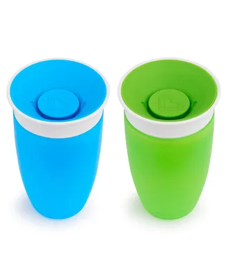 Munchkin Miracle 360 Sippy Cup, Green/Blue, 10 Oz, 2 Count