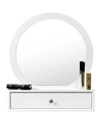 Wall Mounted Vanity Makeup Dressing Home Furniture 2Drawer