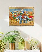 Designocracy Icon Three Kings Block Wall Art on Wood 16"