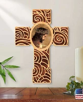 Designocracy Jesus Inspirational Wooden Modern Cross