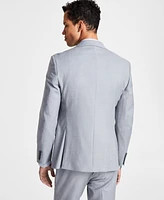 Bar Iii Men's Slim-Fit Wool Sharkskin Suit Jacket, Created for Macy's