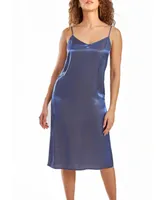 iCollection Skyler Plus Irredesant Satin Dress with Adjustable Straps