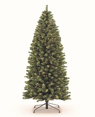 Puleo Pre-Lit Pencil Northern Fir Artificial Christmas Tree with Lights