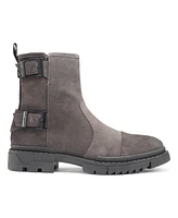 Karl Lagerfeld Men's Lug Sole Suede Engineer Cap Toe Boot