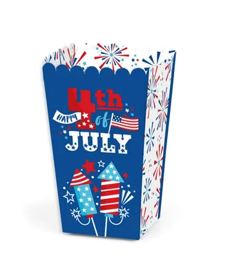 Firecracker 4th of July - Party Favor Popcorn Treat Boxes - 12 Ct