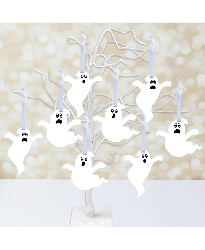 Big Dot of Happiness Spooky Ghost - Halloween Party Decorations - Tree Ornaments - Set of 12