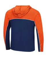 Men's Colosseum Navy Auburn Tigers Flick Quarter-Zip Hoodie Windshirt