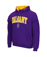 Men's Colosseum Purple Suny Albany Great Danes Isle Pullover Hoodie