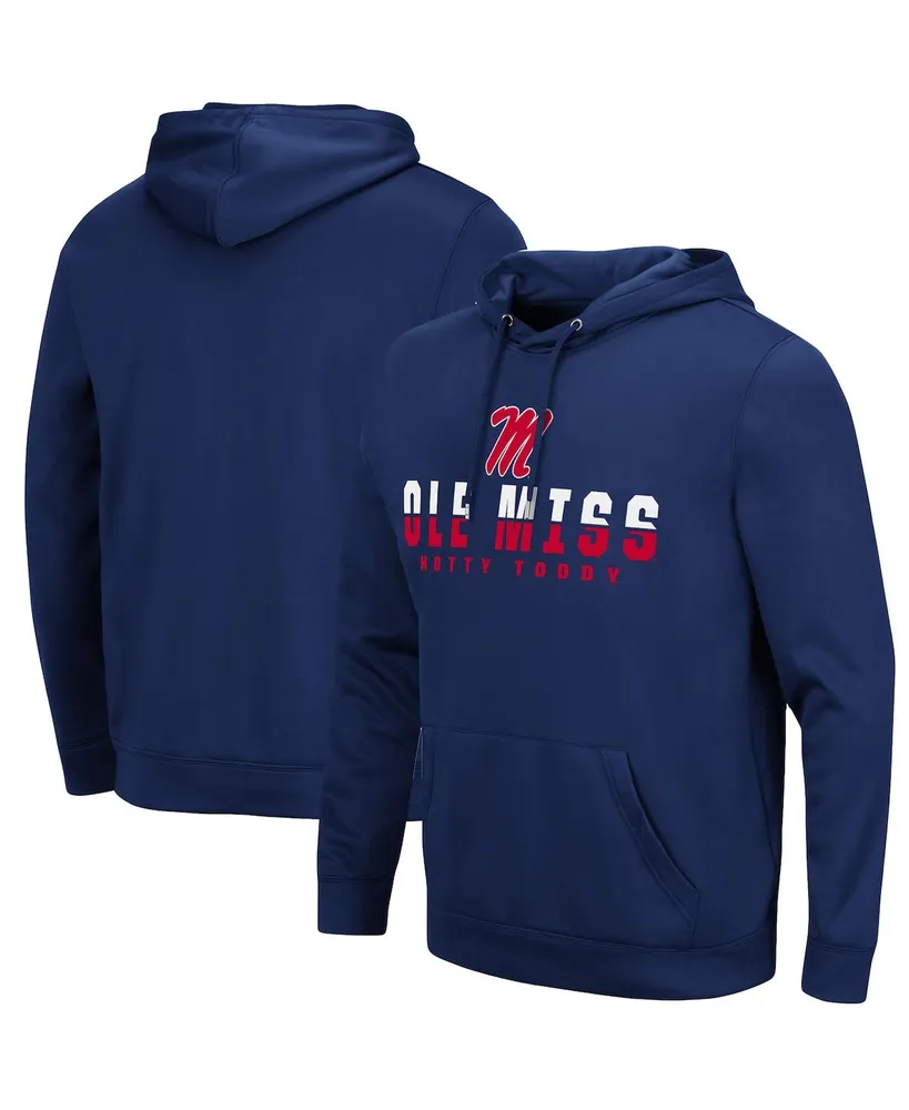 Men's Colosseum Navy Ole Miss Rebels Lantern Pullover Hoodie