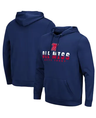 Men's Colosseum Navy Ole Miss Rebels Lantern Pullover Hoodie