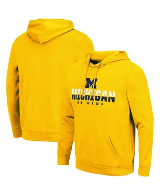 Men's Colosseum Maize Michigan Wolverines Lantern Pullover Hoodie