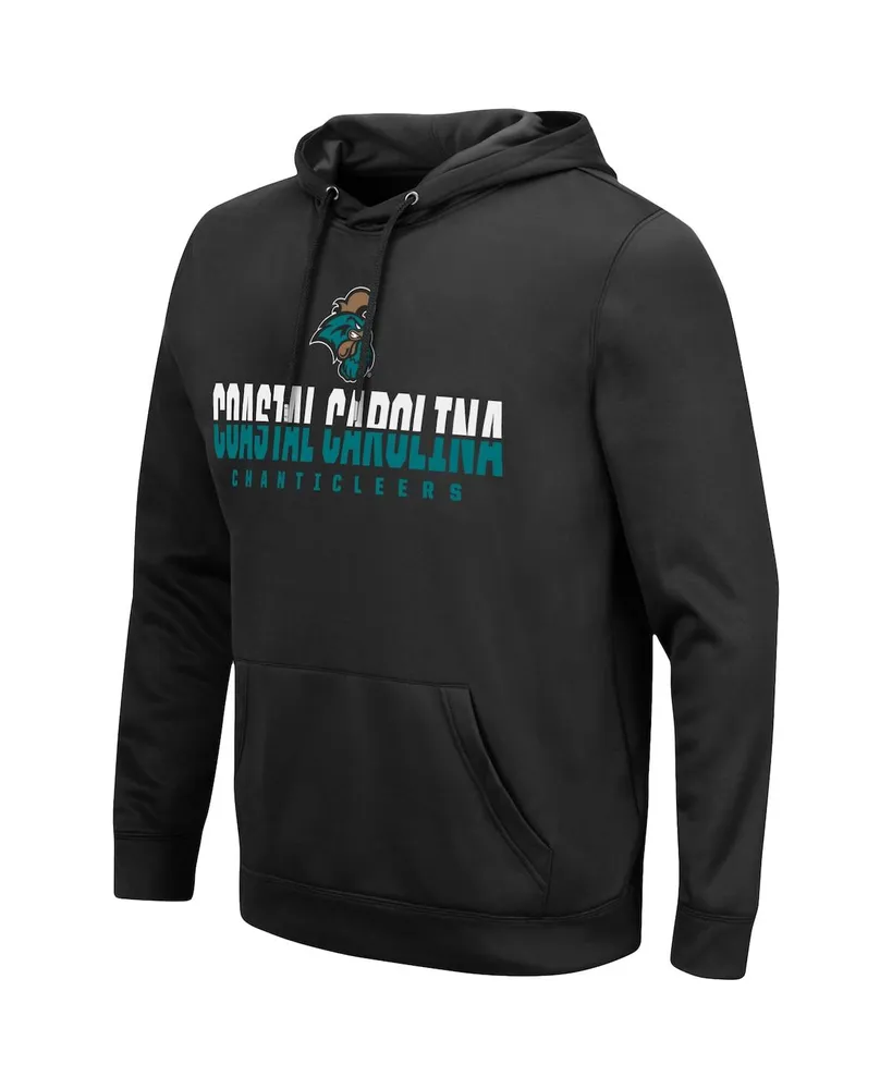 Men's Colosseum Black Coastal Carolina Chanticleers Lantern Pullover Hoodie
