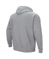 Men's Colosseum Heathered Gray Toledo Rockets Arch and Logo Pullover Hoodie