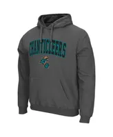 Men's Colosseum Charcoal Coastal Carolina Chanticleers Arch and Logo Pullover Hoodie