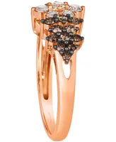 Le Vian Chocolate Ombre Diamond Cluster Ring (1 ct. t.w.) 14k Rose Gold, White Gold or Yellow