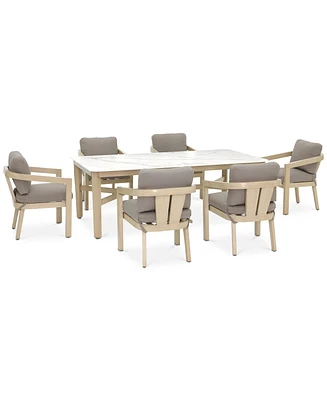 Reid Outdoor 7-pc Dining Set, (Table + 6 Dining Chairs), Created for Macy's