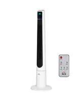 Homcom Freestanding Swivel 3-Mode Tower Cooling Fan, Auto Off w Remote, White